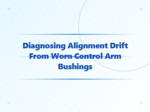 Diagnosing Alignment Drift From Worn Control Arm Bushings